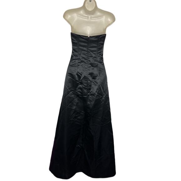Jessica McClintock for Gunne Sax Size 1/2 Strapless Colorblock Satin Gown - Picture 6 of 6